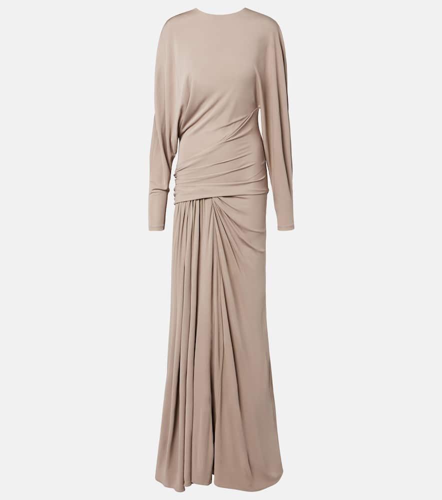 christopher esber vala draped jersey maxi dress