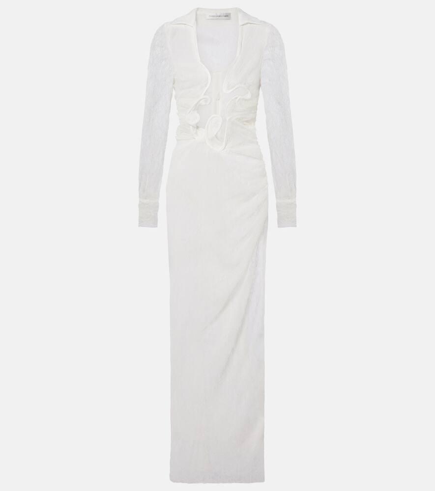 christopher esber venus sheer lace gown