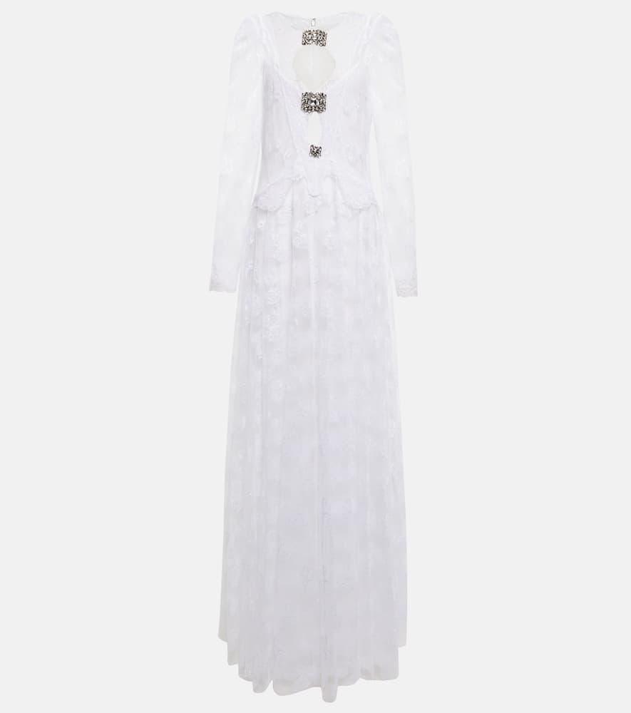 christopher kane embellished cutout lace gown