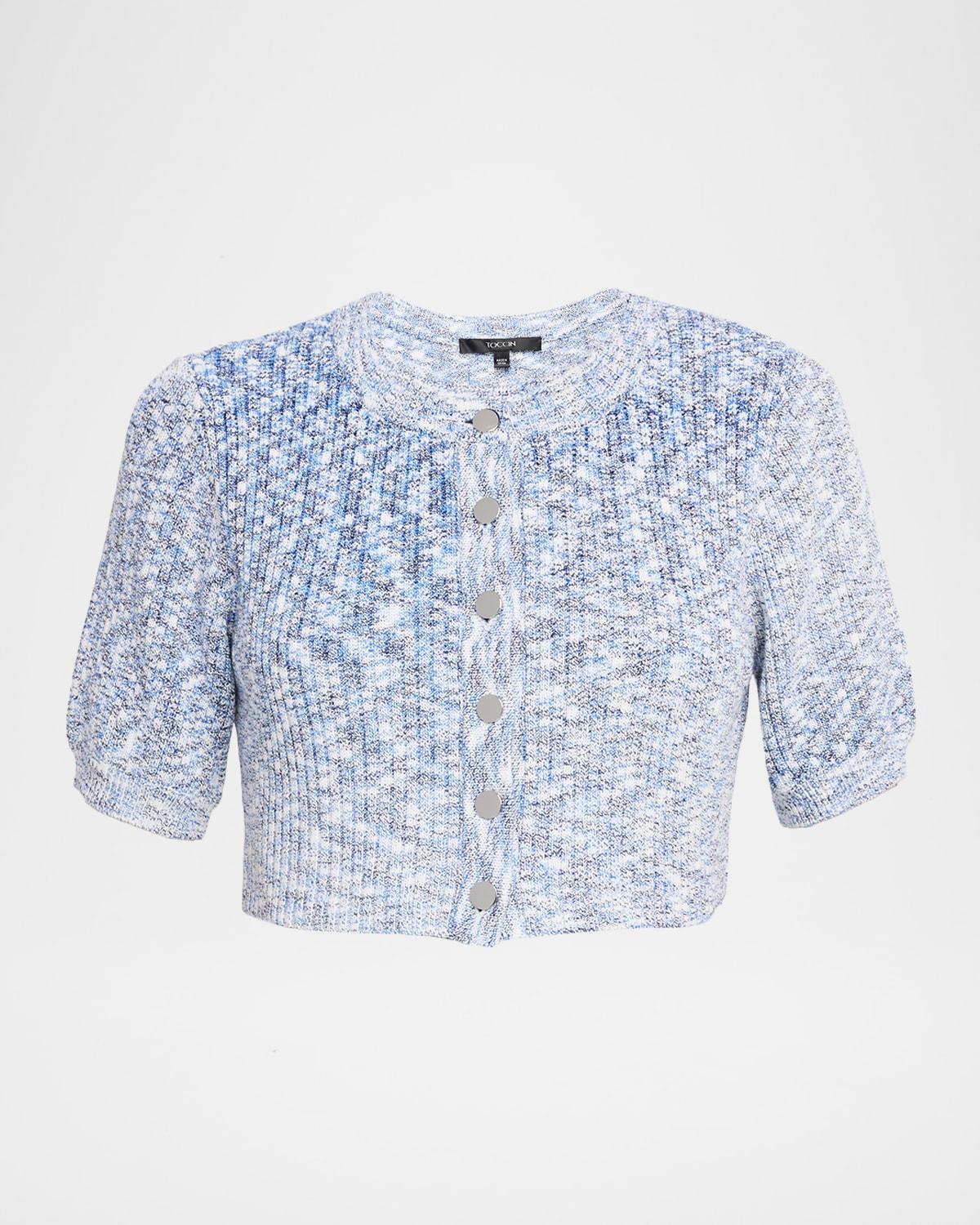 christy cropped short-sleeve cardigan