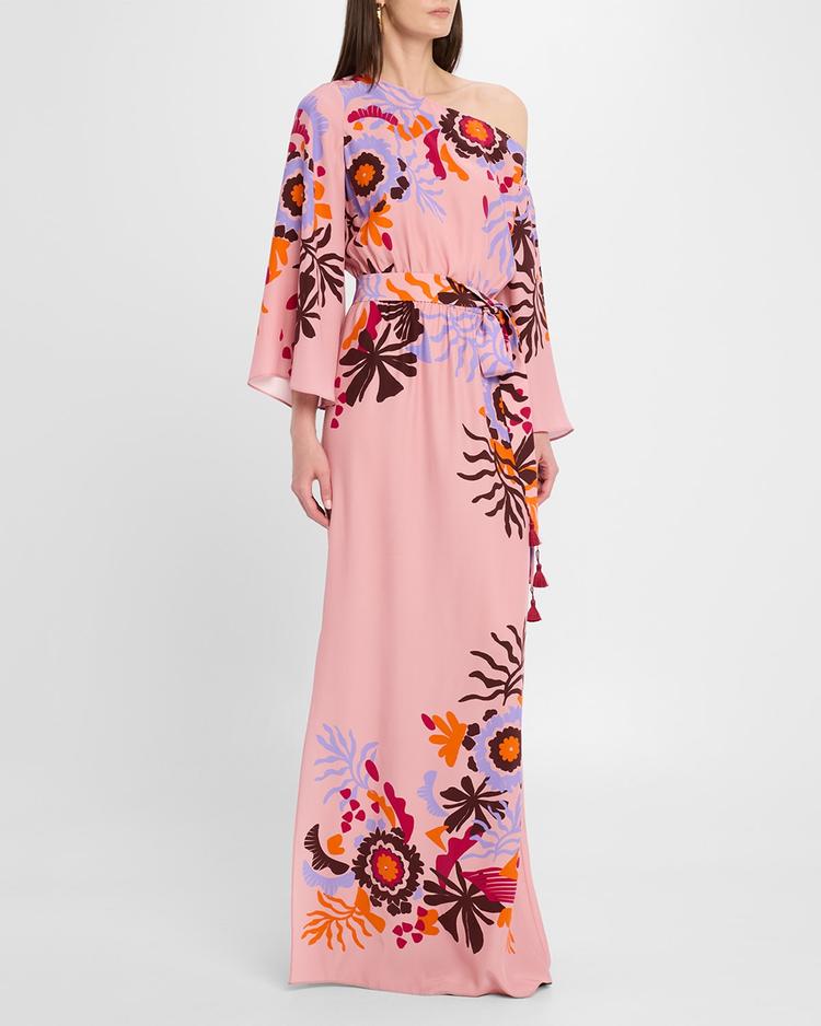 christy floral off-the-shoulder maxi dress