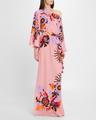 christy floral off-the-shoulder maxi dress