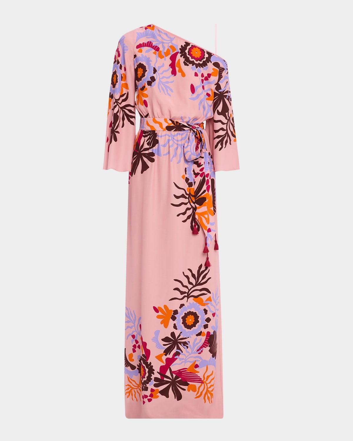 christy floral off-the-shoulder maxi dress