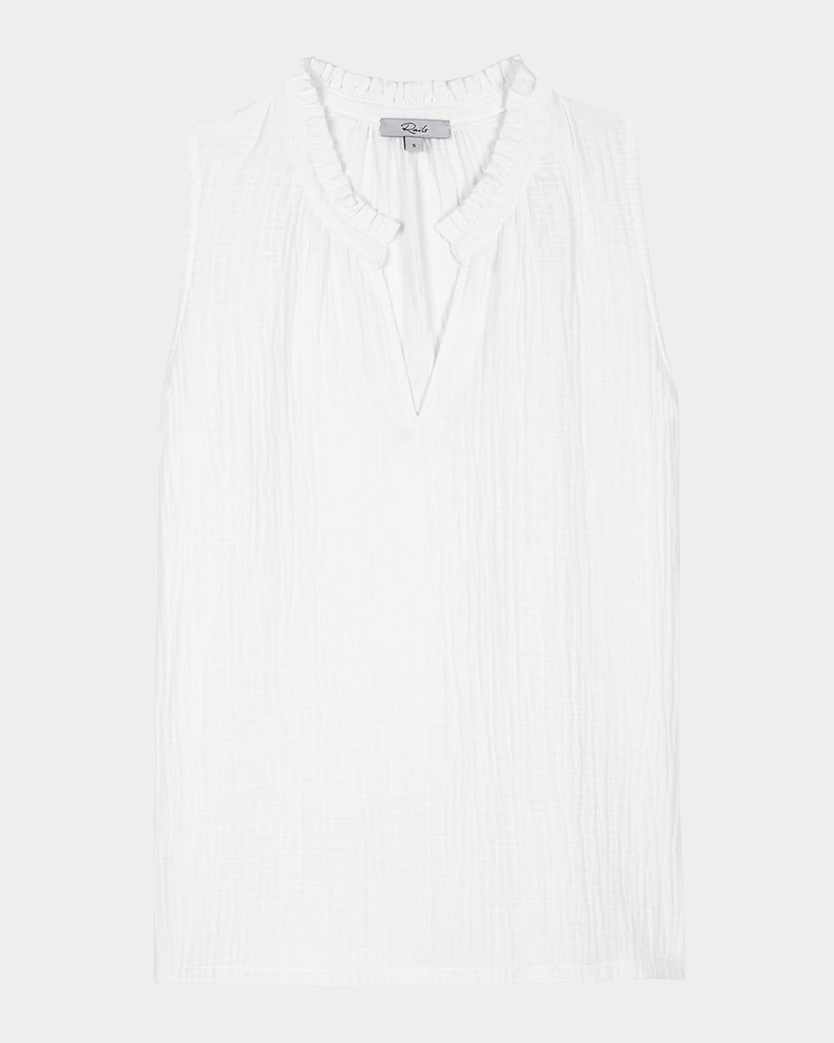 christy gauze sleeveless blouse