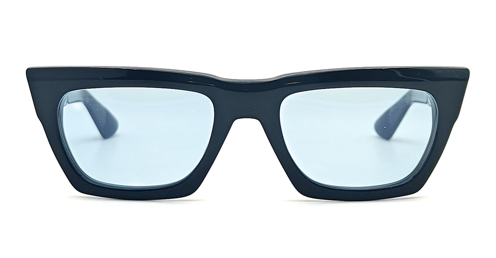 chrome hearts cliterally - black / blue fog lens sunglasses