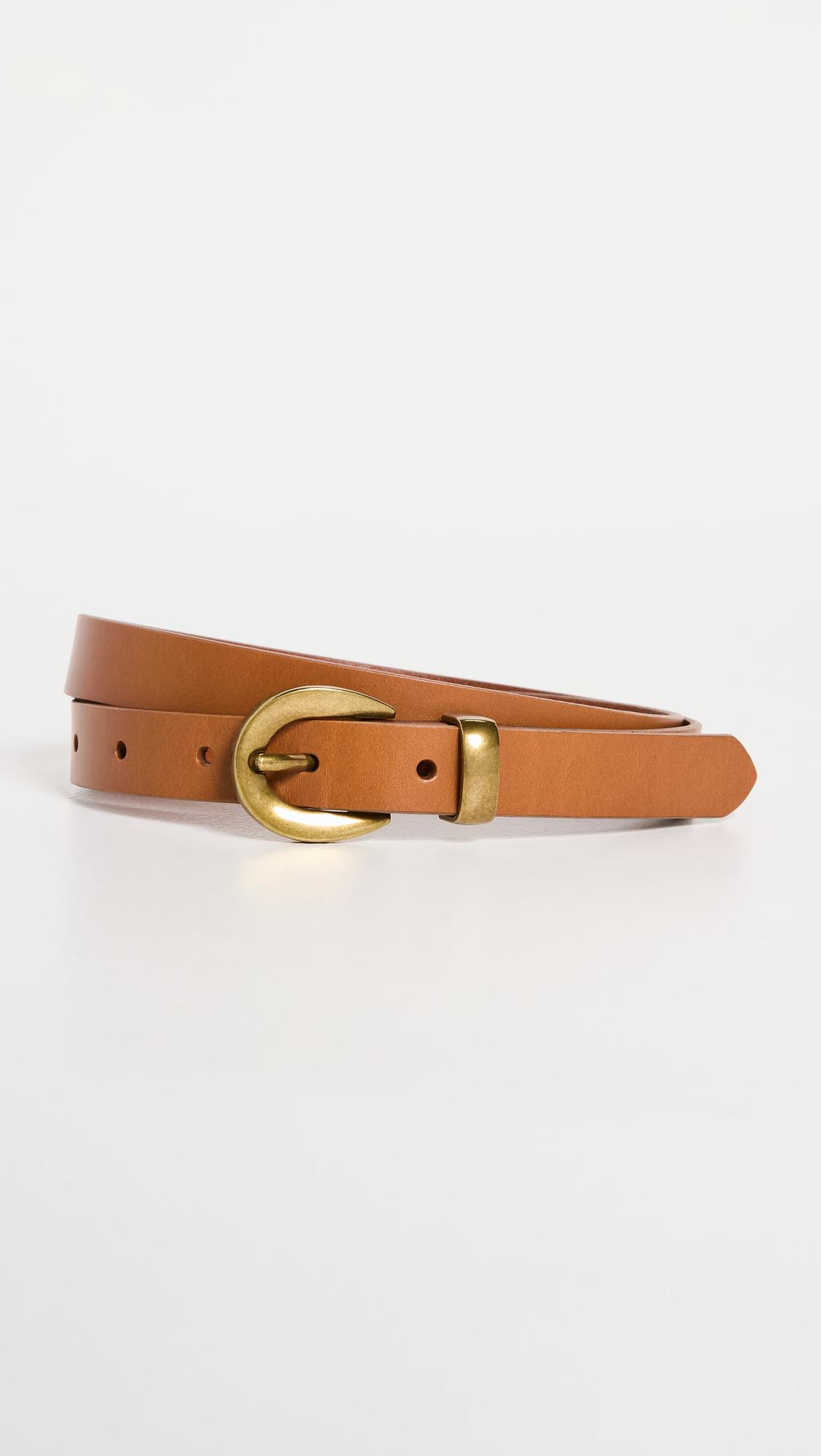 chunky buckle skinny leather belt