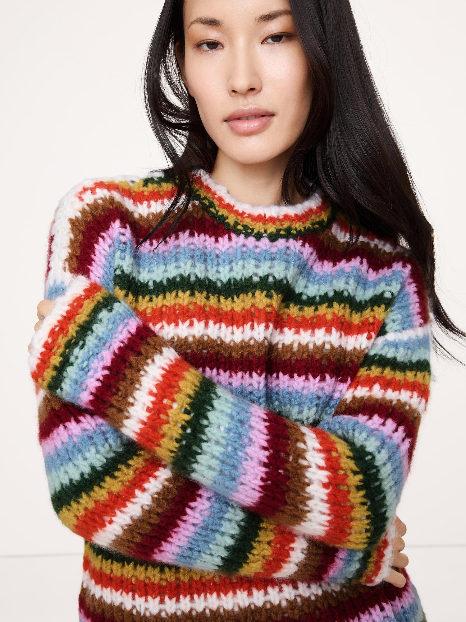 chunky cashmere-silk sweater