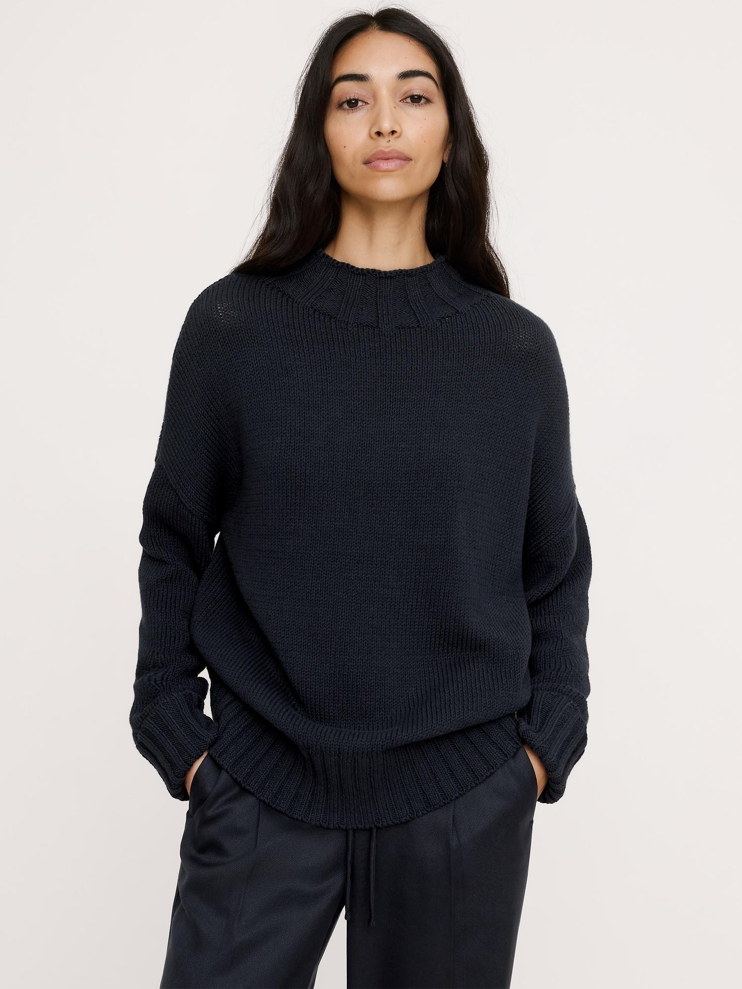 chunky cotton tunic sweater