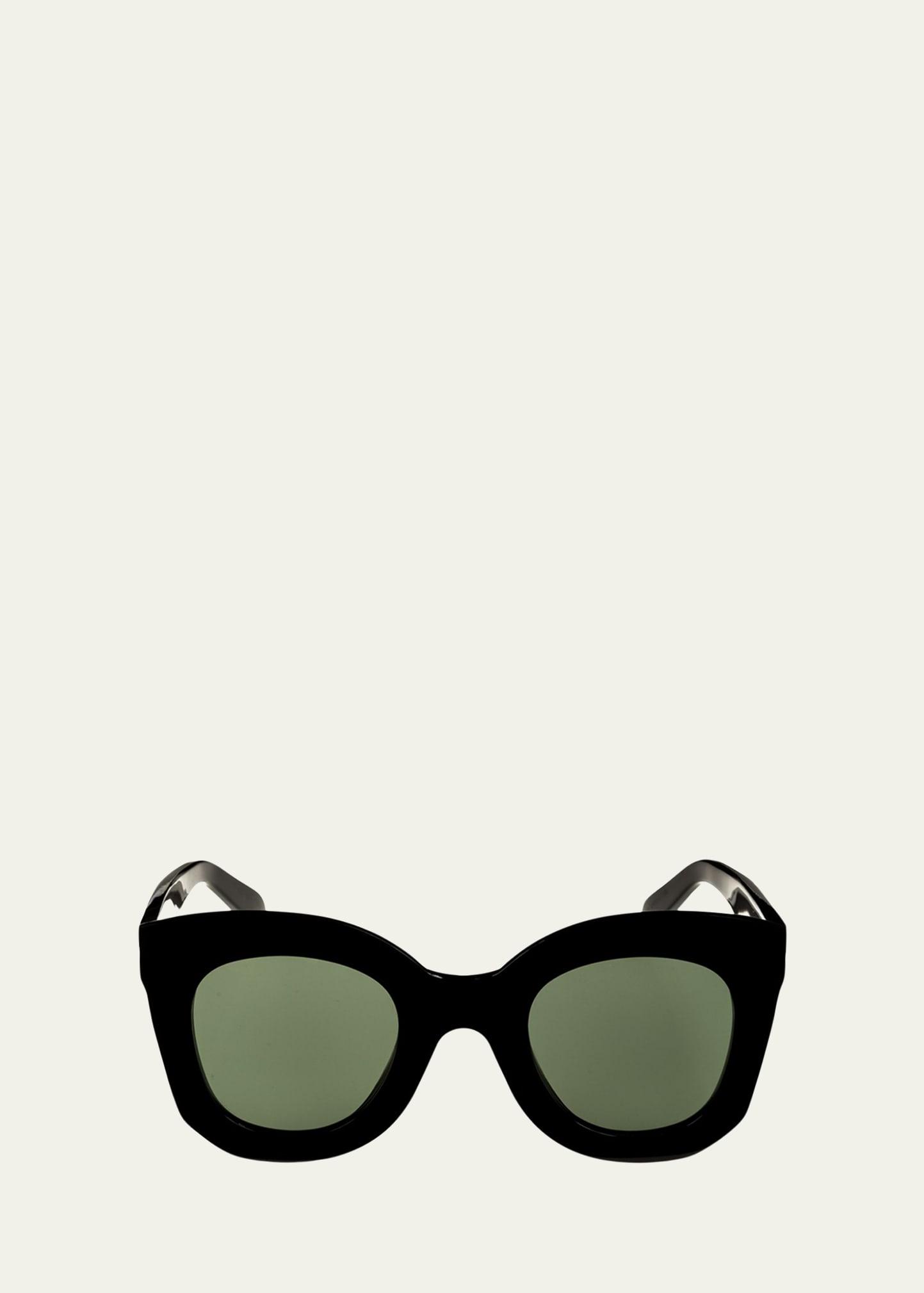 chunky round acetate sunglasses