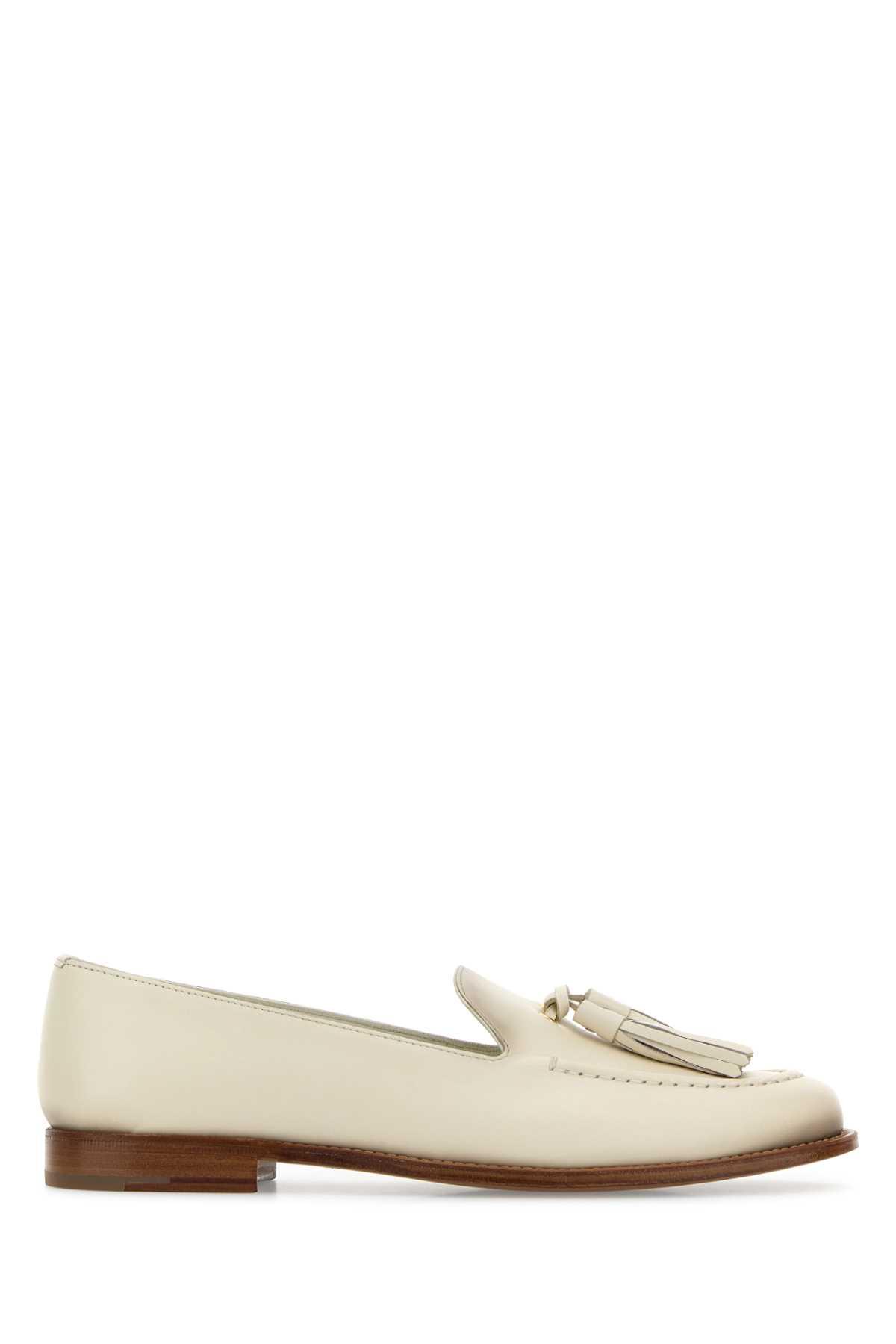 church's ivory leather renee loafers
