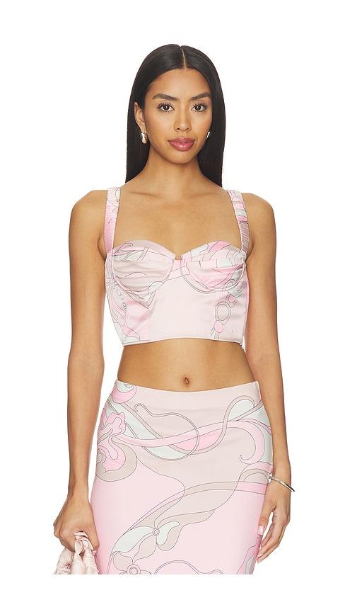 cin cin astrid bustier top in pink.