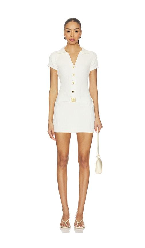 cin cin gigi knit mini dress in ivory.