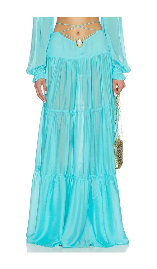 cin cin song moonstone skirt in blue.