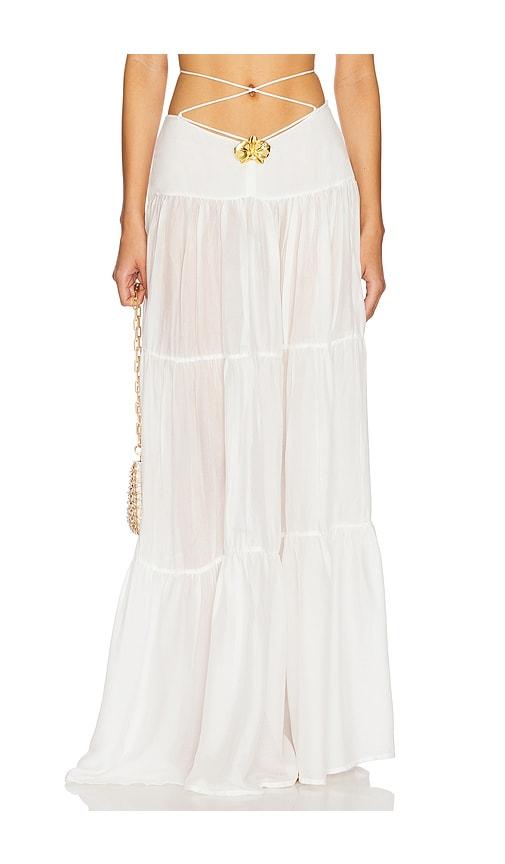 cin cin song orchid skirt in white.