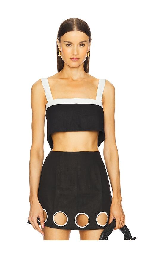 cin cin x revolve twiggy top in black,white.