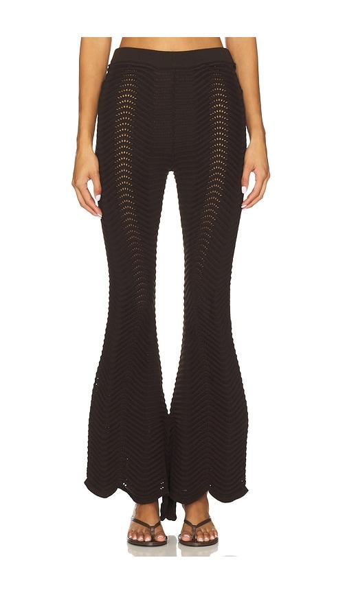 cin cin x revolve ursula knit pant in brown.