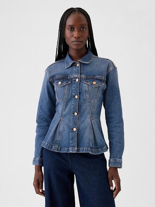 cinched denim jacket