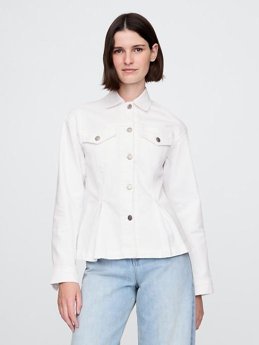 cinched denim jacket