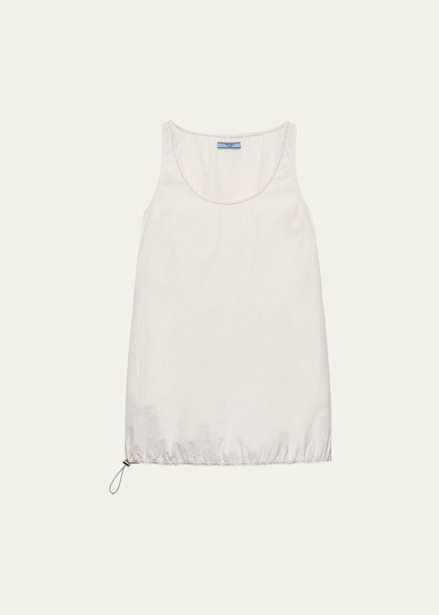 cinched drawstring mini dress