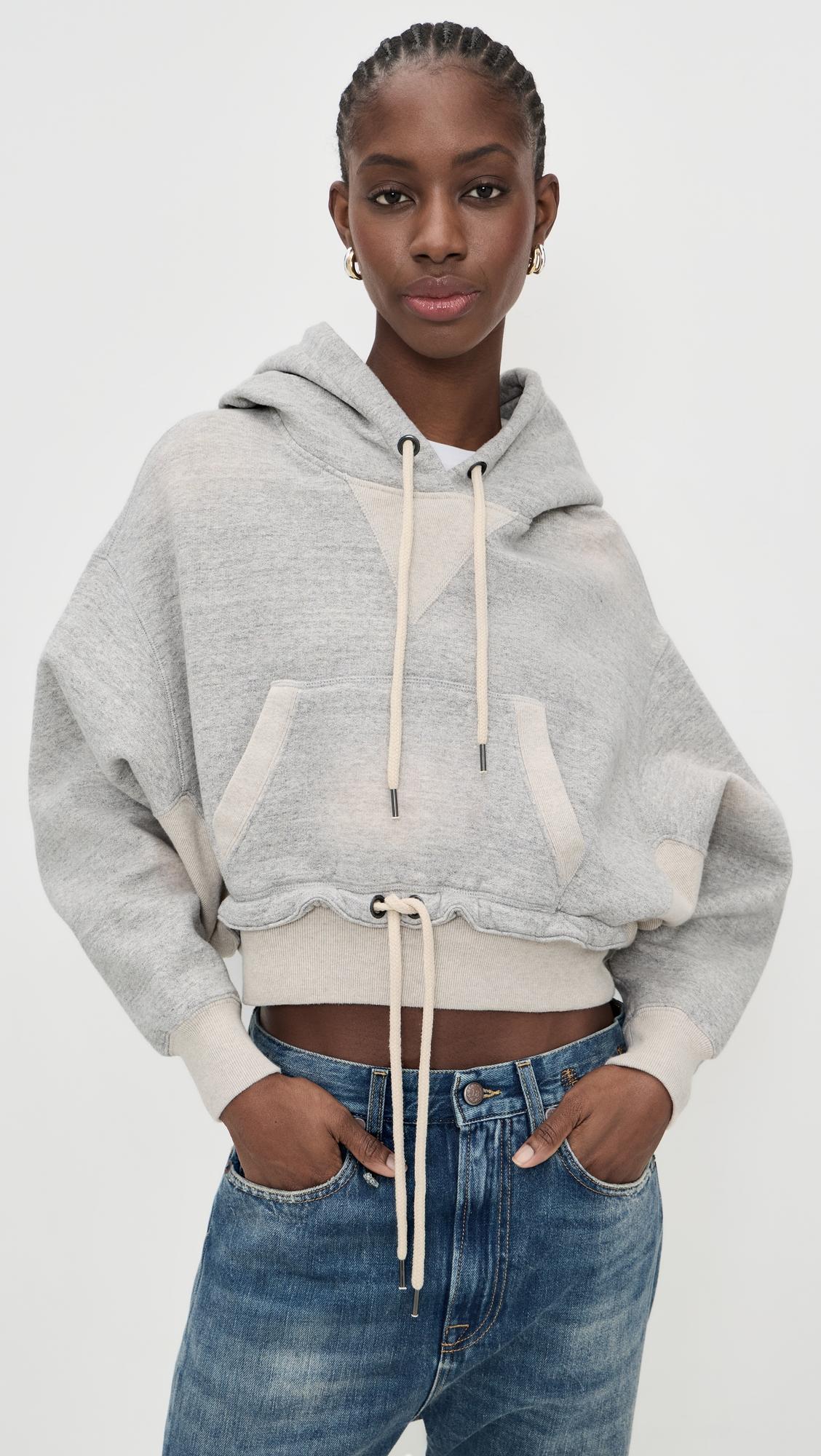 cinched hem popover hoodie