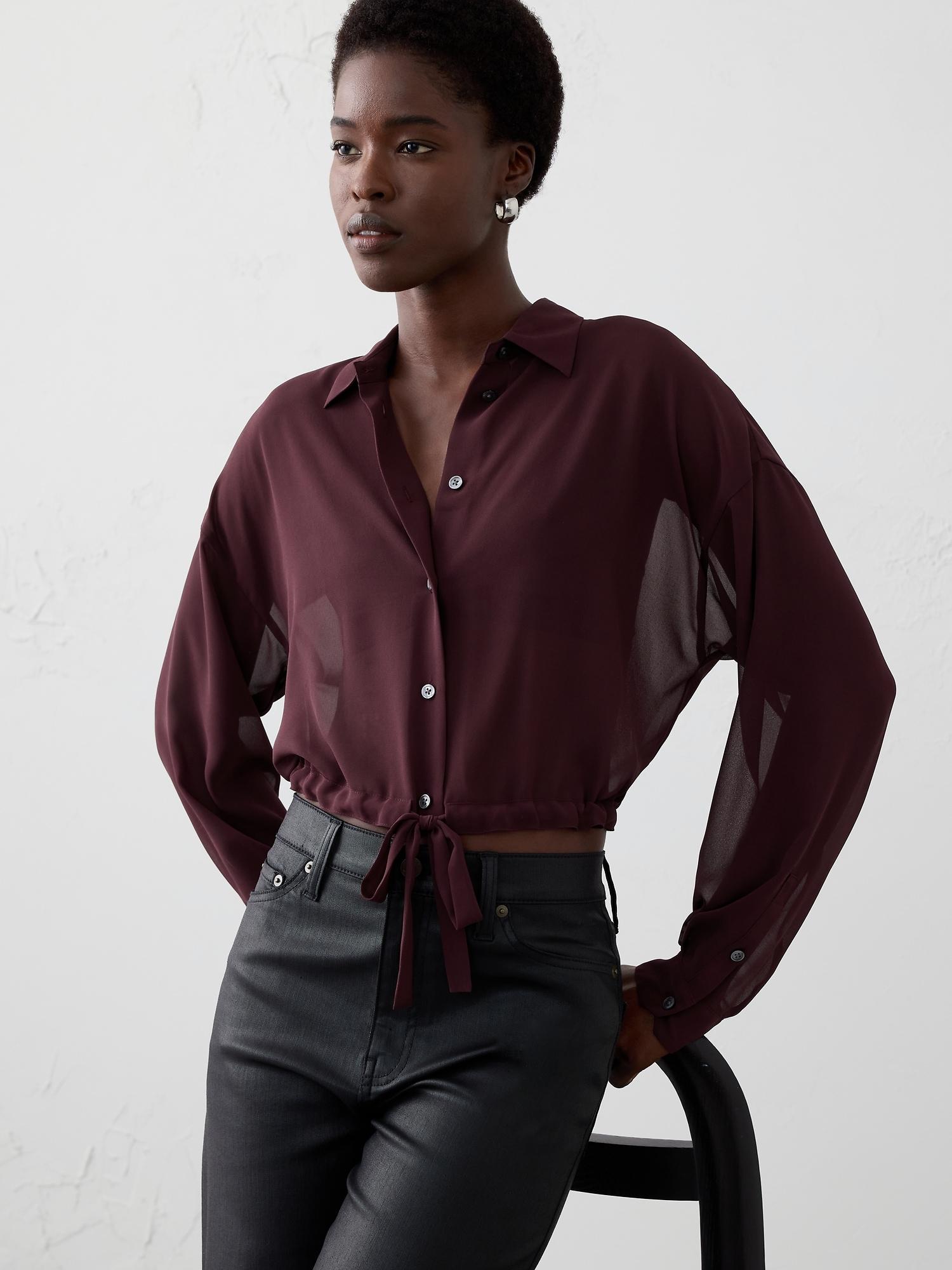 cinched hem shirt