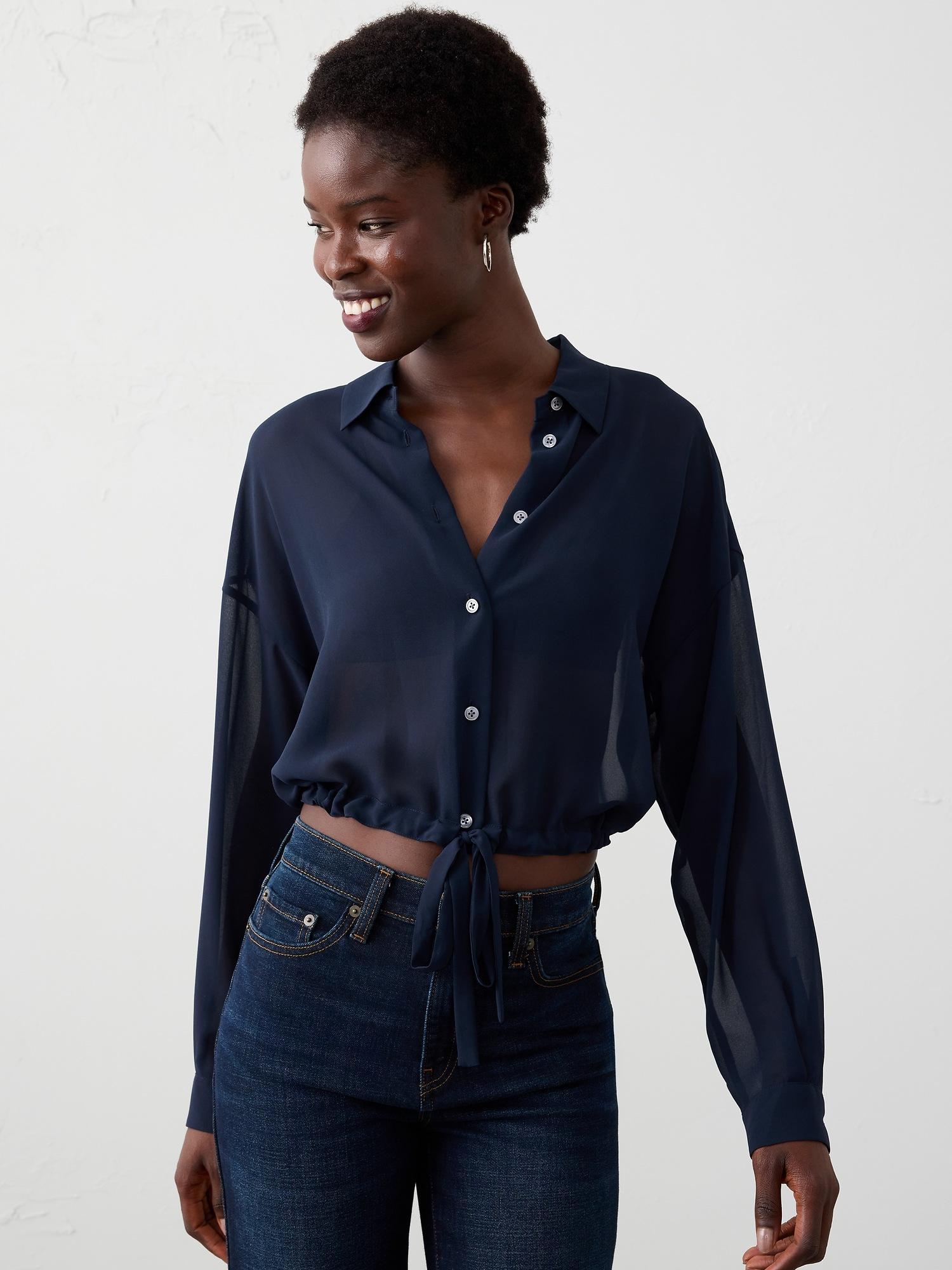 cinched hem shirt