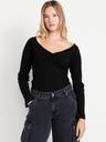 cinched rib-knit top