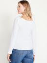 cinched rib-knit top