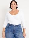 cinched rib-knit top
