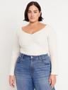 cinched rib-knit top