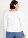 cinched rib-knit top