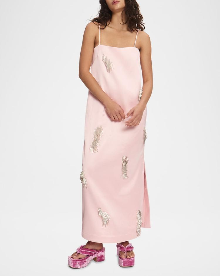 cindy embellished slip dress