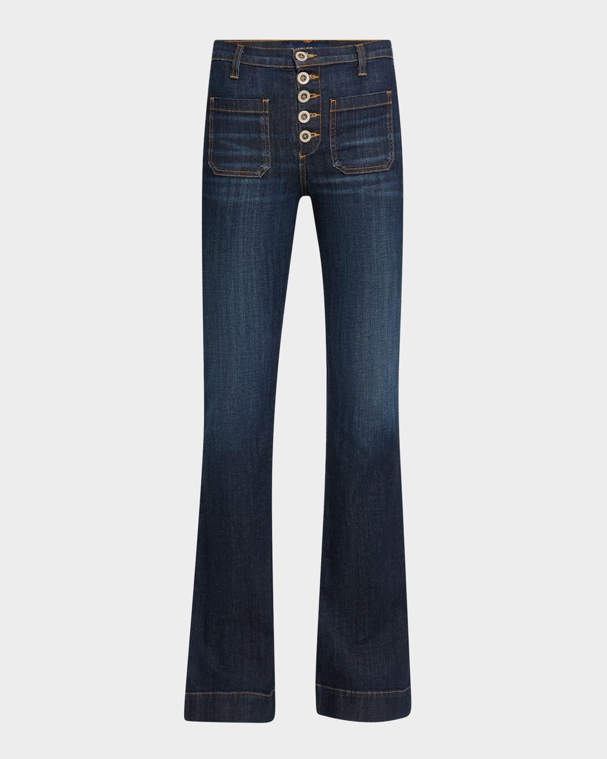 cindy high-rise flare stretch denim jeans