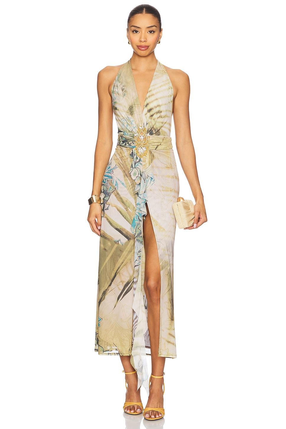 cindy plunge maxi dress