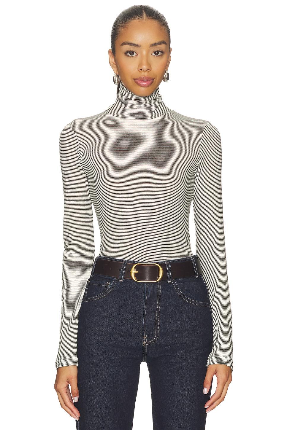 cindy stripe jersey turtleneck
