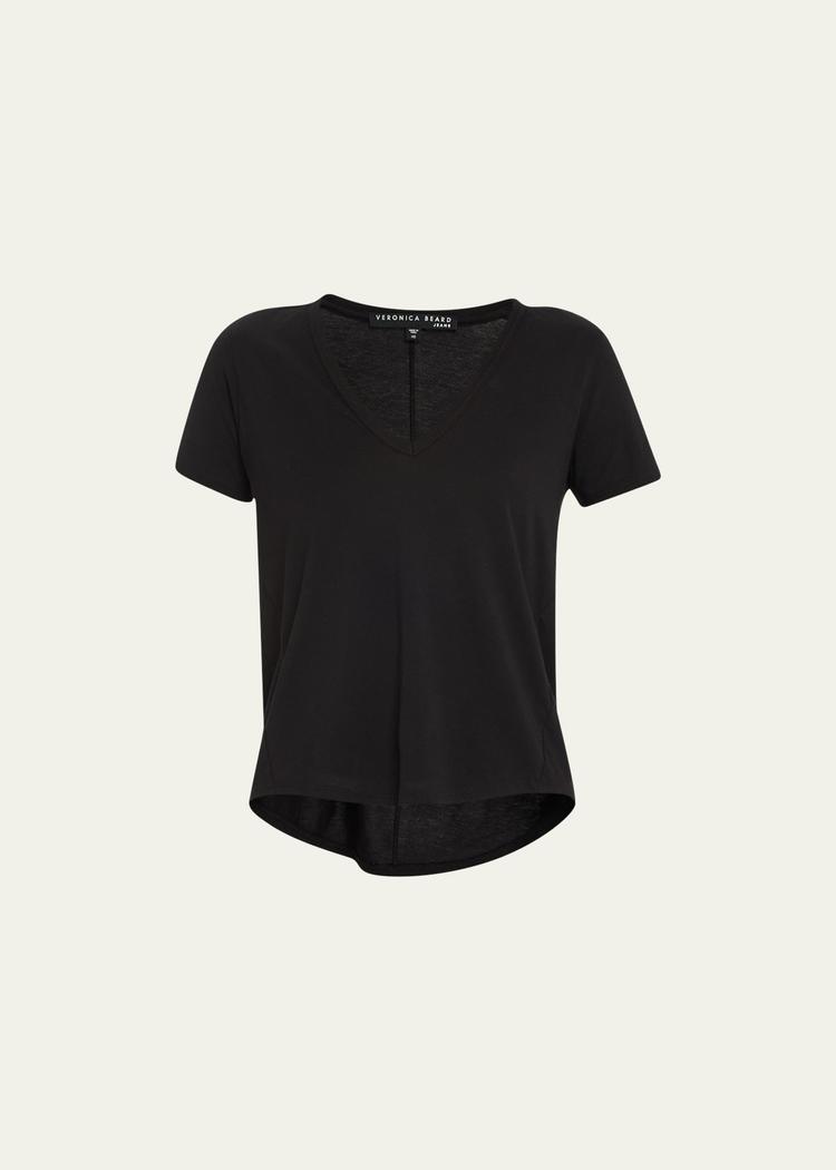 cindy v-neck short-sleeve pima cotton tee