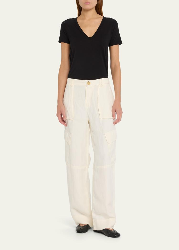 cindy v-neck short-sleeve pima cotton tee