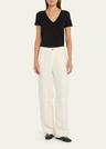 cindy v-neck short-sleeve pima cotton tee