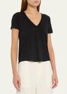 cindy v-neck short-sleeve pima cotton tee
