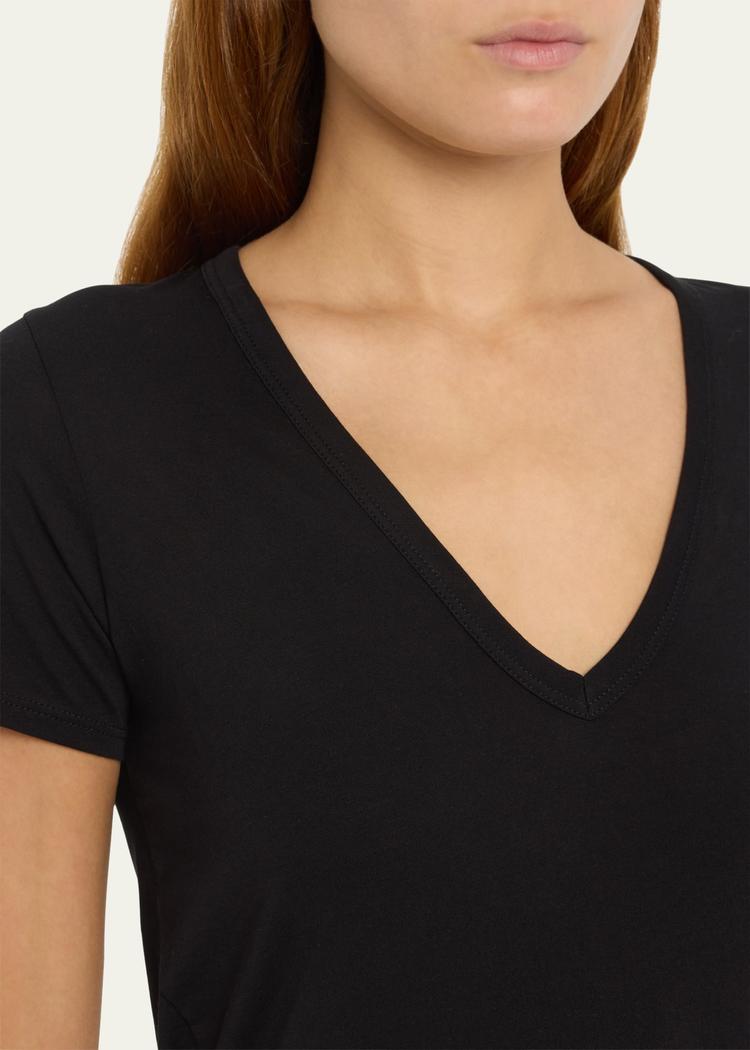 cindy v-neck short-sleeve pima cotton tee
