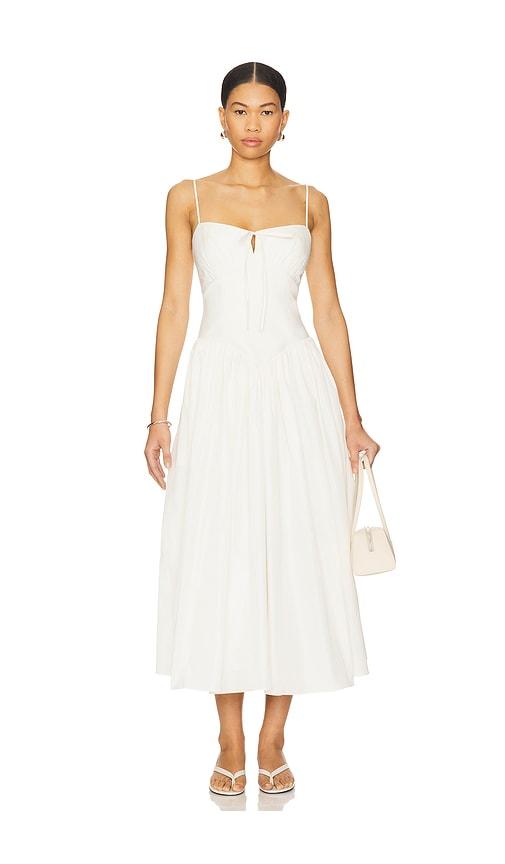 cinq a sept anela dress in white.