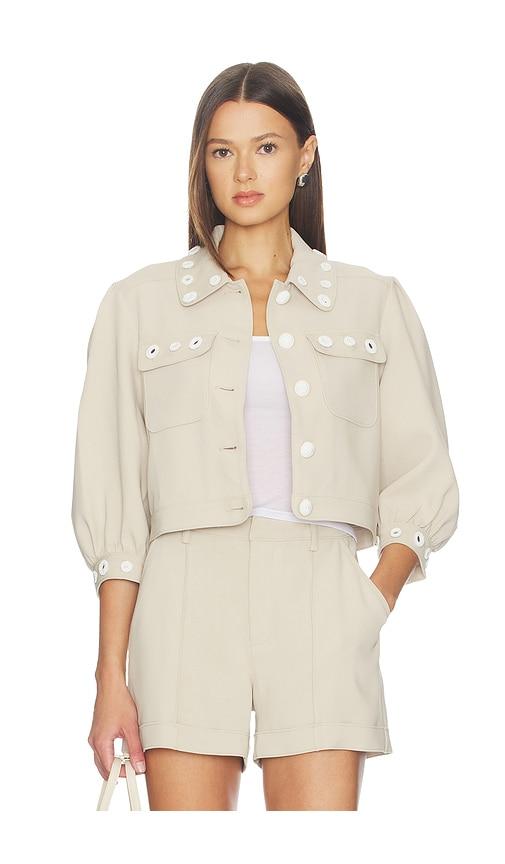 cinq a sept crochet mirrors gilliana jacket in brown.