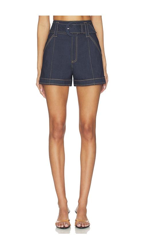 cinq a sept denim aldi short in navy.