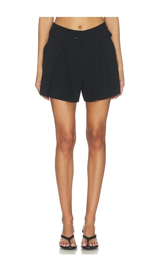cinq a sept kama short in black.