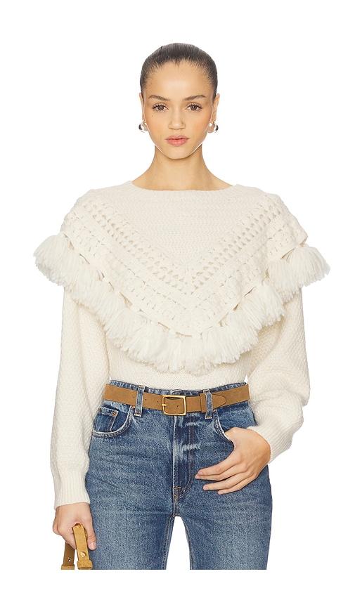 cinq a sept mariali pullover in ivory.