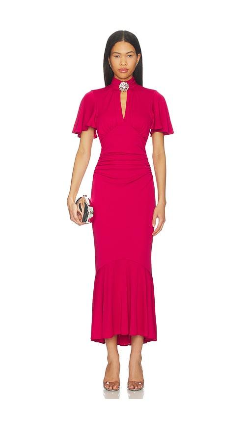 cinq a sept rosita dress in red.