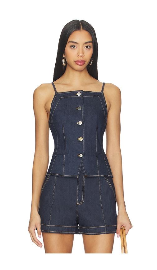 cinq a sept sloane top in navy.