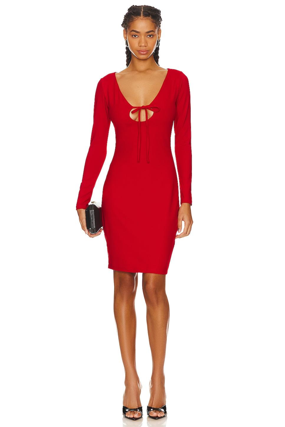 circle tie midi dress