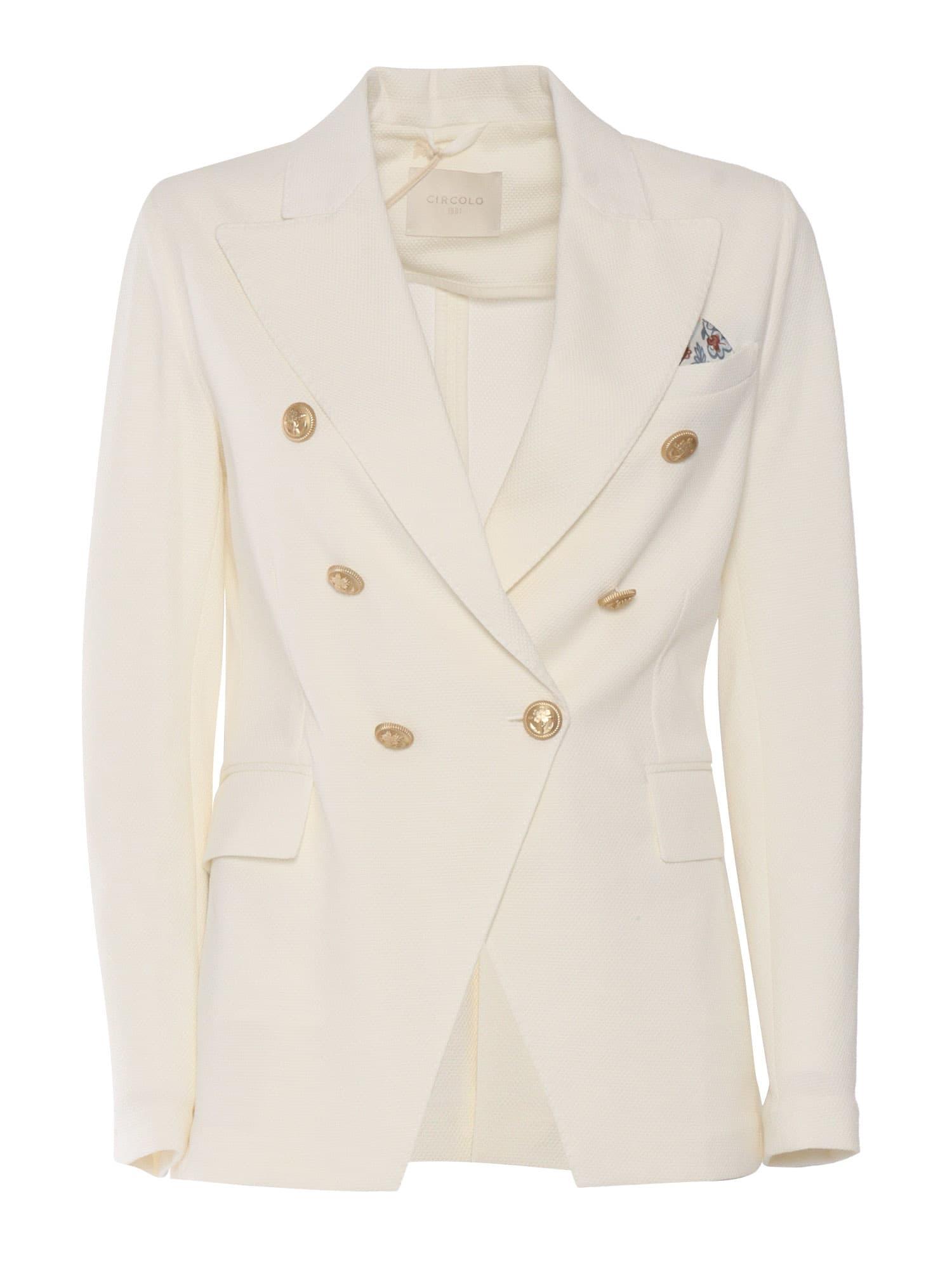 circolo 1901 oxford double breasted jacket