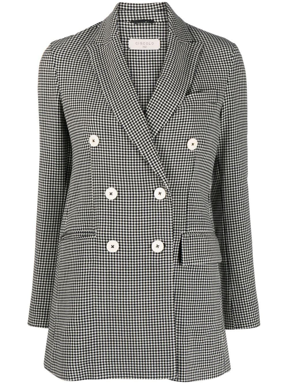 circolo 1901 pied de poul double-breasted jacket